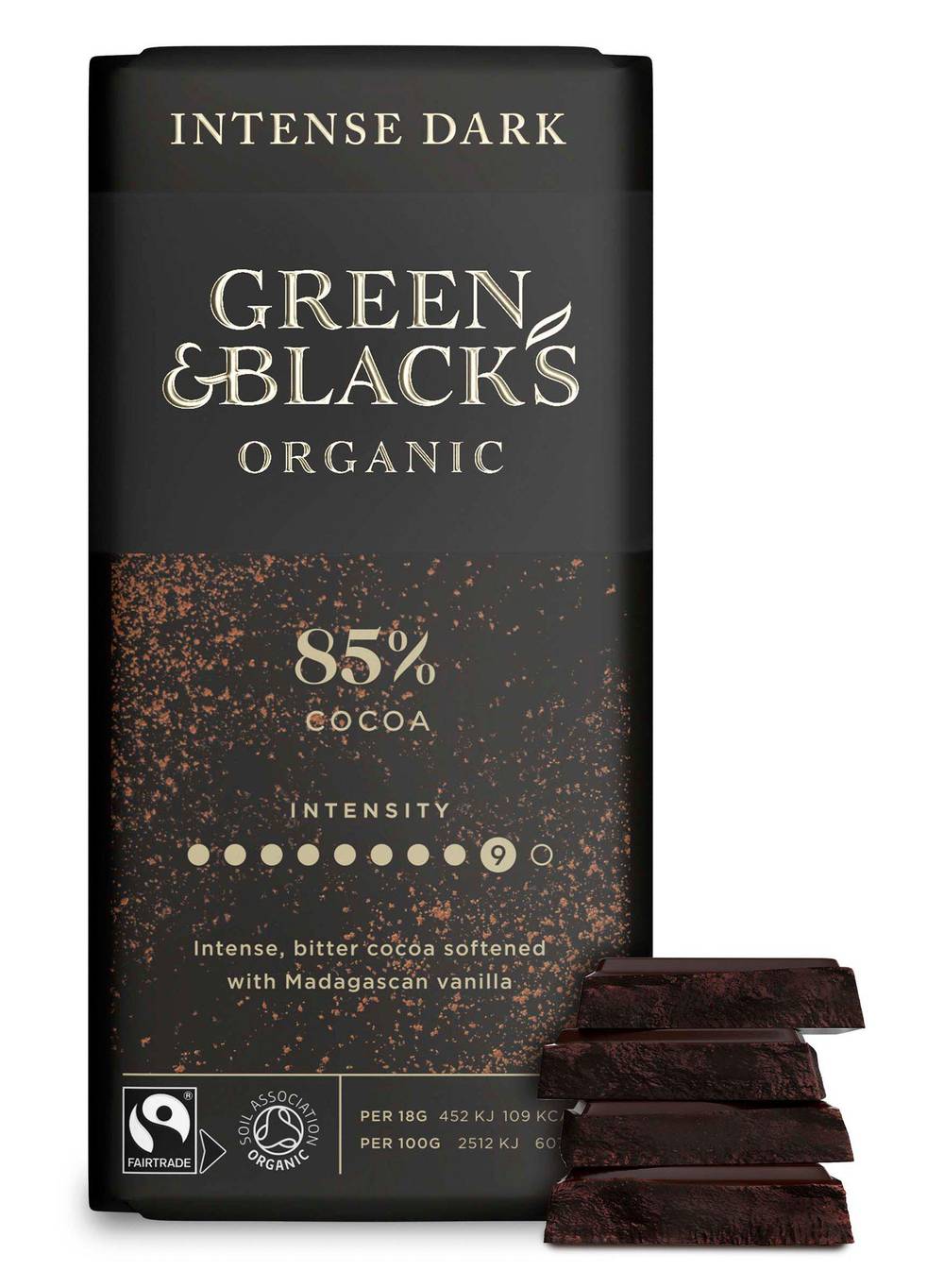 Green & Black's Organic 85% Cocoa Dark Chocolate Bar (90g)
