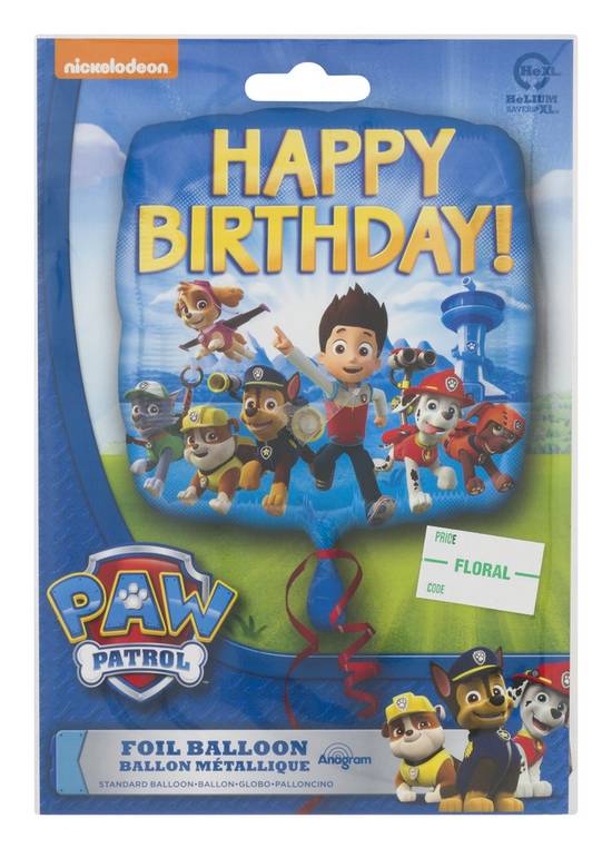 Anagram Paw Patrol Happy Birthday! Standard Foil Balloon