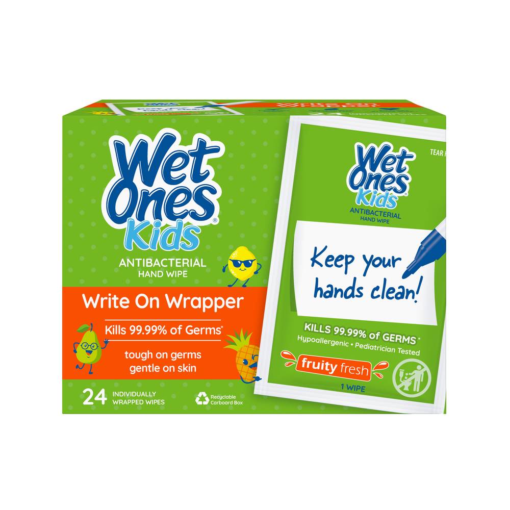 Wet Ones Kids Fruity Fresh Wrapped Wipes (24 ct)