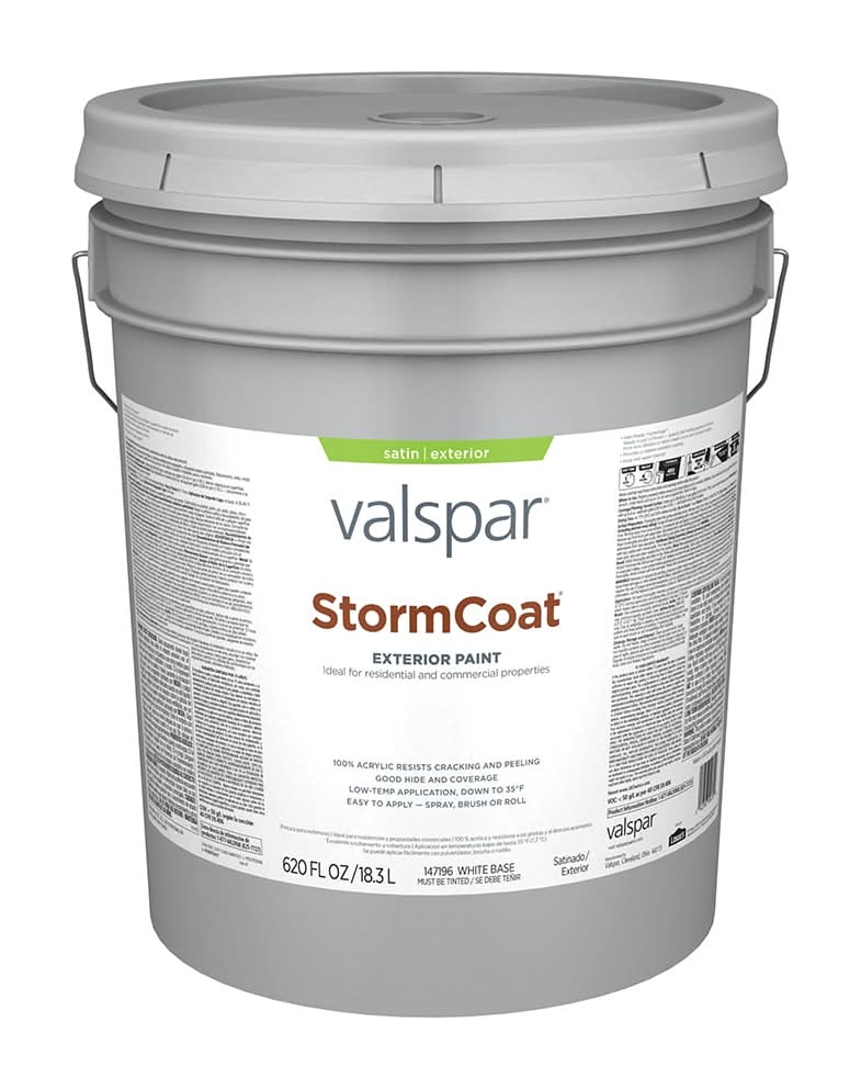 Valspar Storm Coat Satin Pastel Tintable Latex Exterior ( 5-gallon )