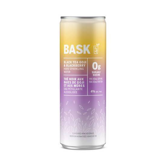 BASK Black Tea Goji & Blackberry Hard Sparkling Water 355mL (4.0% ABV)