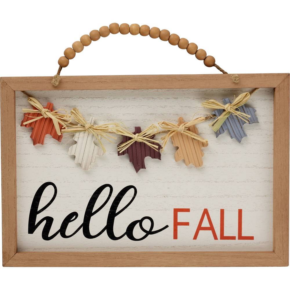 Hello Fall Hanging Wall Sign