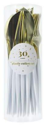 Plastic Cutlery Set 30-Pack White