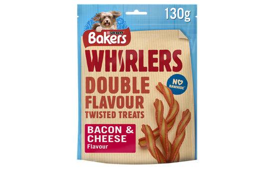 BAKERS Dog Treat Bacon and Cheese Whirlers 130g