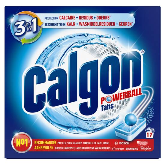 Calgon - Powerball anti-calcaire en tablettes 3 en 1 (17 pièces)