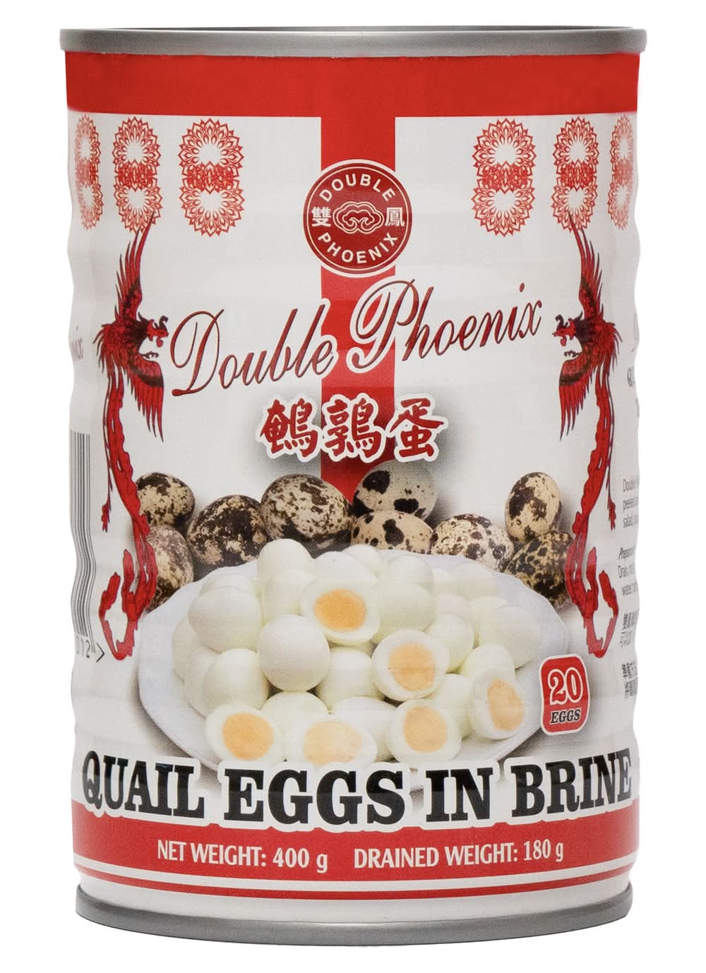 Double Phoenix Quail Eggs in Brine (400g, 20 pack)