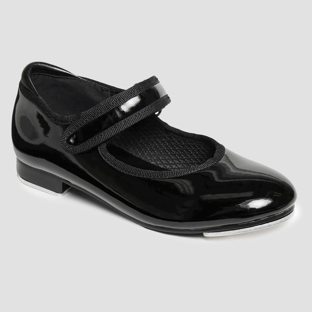 Freestyle By Danskin Girls' Tap Dance Shoes, 13, Black