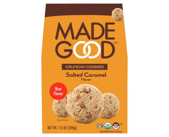 MadeGood Organic Vegan Gluten Free Cookies, Salted Caramel (7 oz)