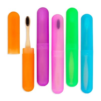 Mind Reader Silicone Toothbrush Travel Holders, Multicolored (PLTBH-ASST)