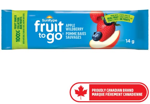 SunRype collation fruit to go aux baies sauvages 100 % fruit sunrype (14 g) - sun-rype products ltd fruit to go wildberry fruit snack (14 g)