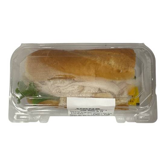 Sandwich Pan Roasted Turkey & Cheddar Self Service Cold (1 sandwich)