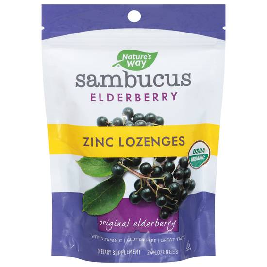Nature's Way Sambucus Zinc Lozenges Supplement (elderberry)