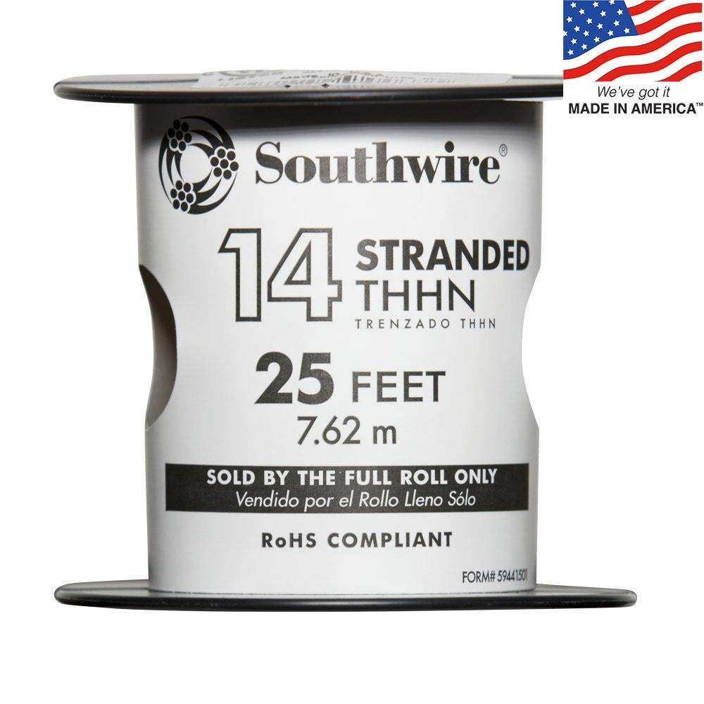 Southwire 25-ft 14-AWG Red Stranded Copper Thhn Wire (By-the-roll) | 22957585