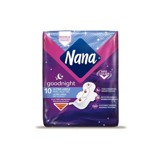 Serviettes hygiéniques ultra goodnight Nana x10