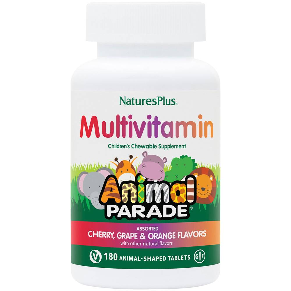 Animal Parade Multivitamin For Kid'S - Cherry, Orange & Grape (180 Chewable Tablets)