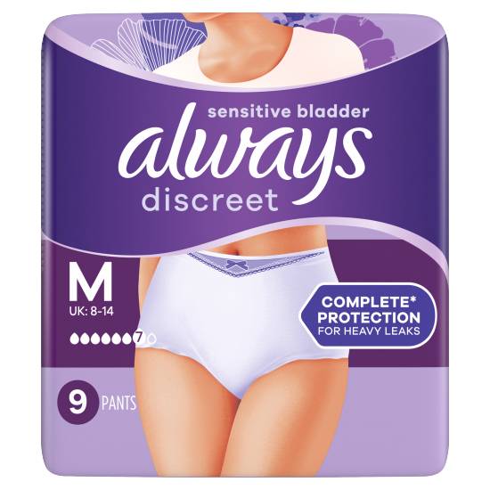 Always Discreet Incontinence Pants Womens m (9 ct)