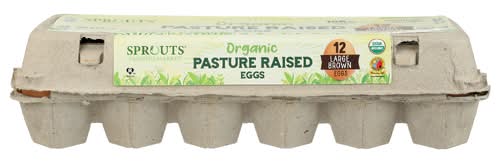 Sprouts Organic Pasture Raised Large Brown Grade A Eggs
