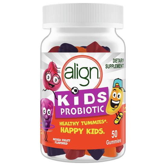 Align Mixed Fruit Flavored Kids Probiotic Supplement Gummies (50 ct)