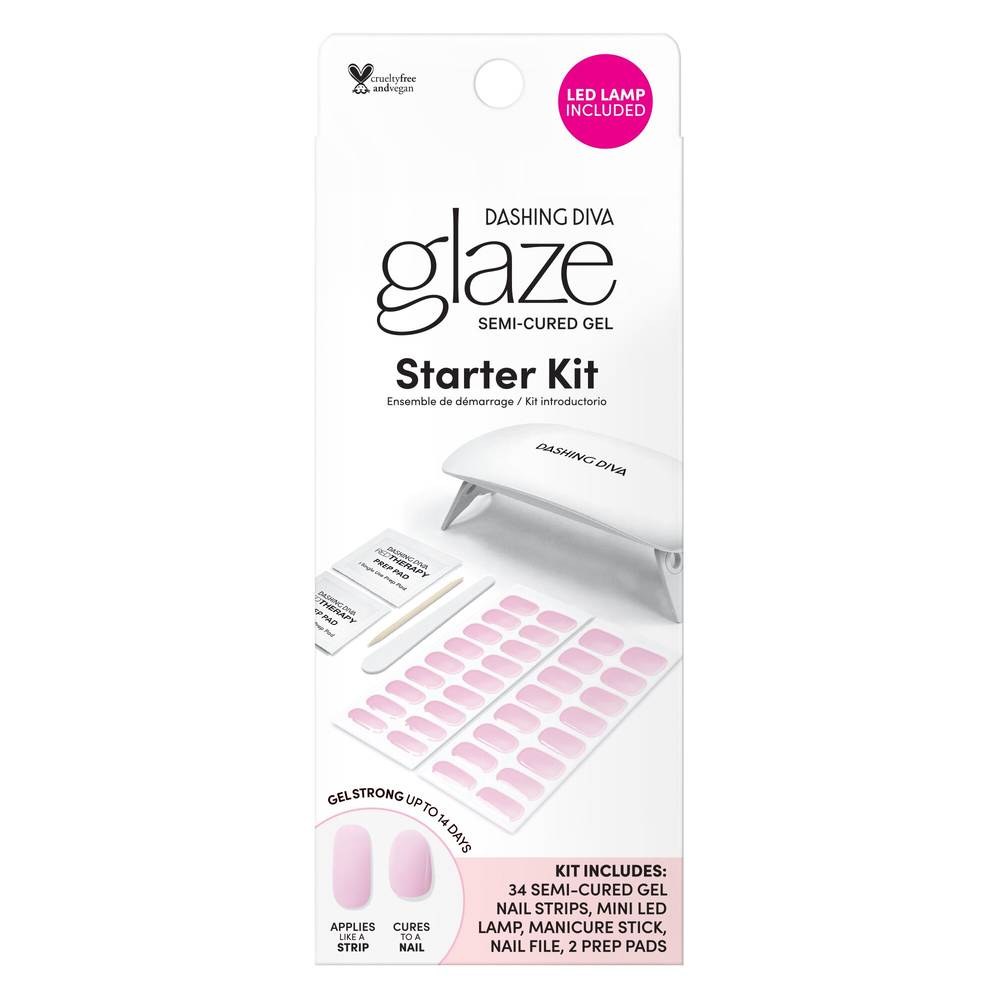 Dashing Diva Glaze Starter Kit, Powder Pink