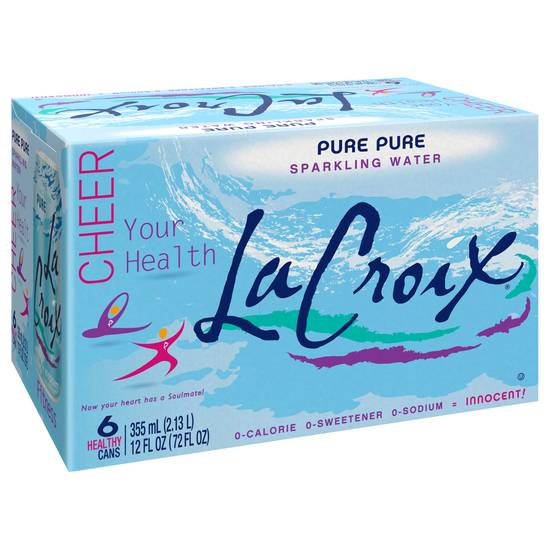 Lacroix Pure Pure Sparkling Water (6 ct, 12 fl oz )