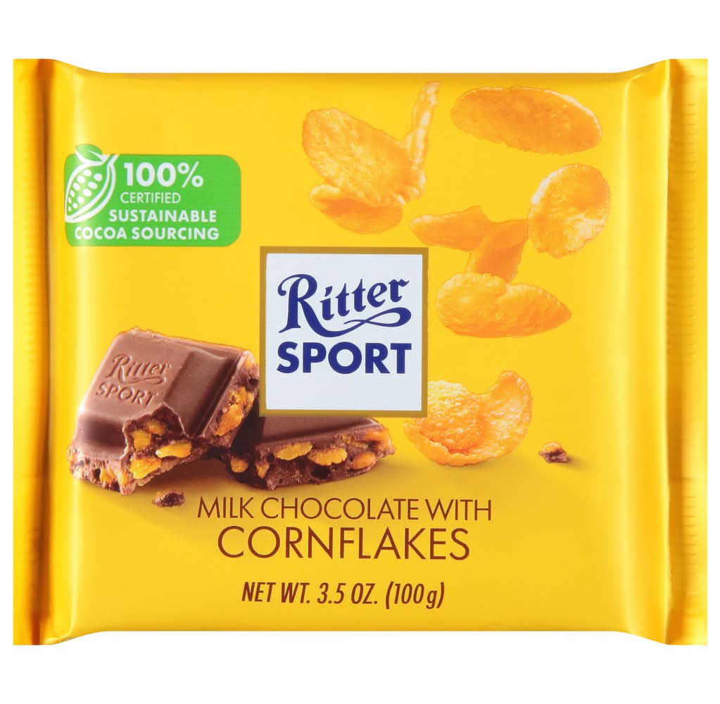 Ritter Sport Milk Chocolate With Cornflakes (3.5 oz)