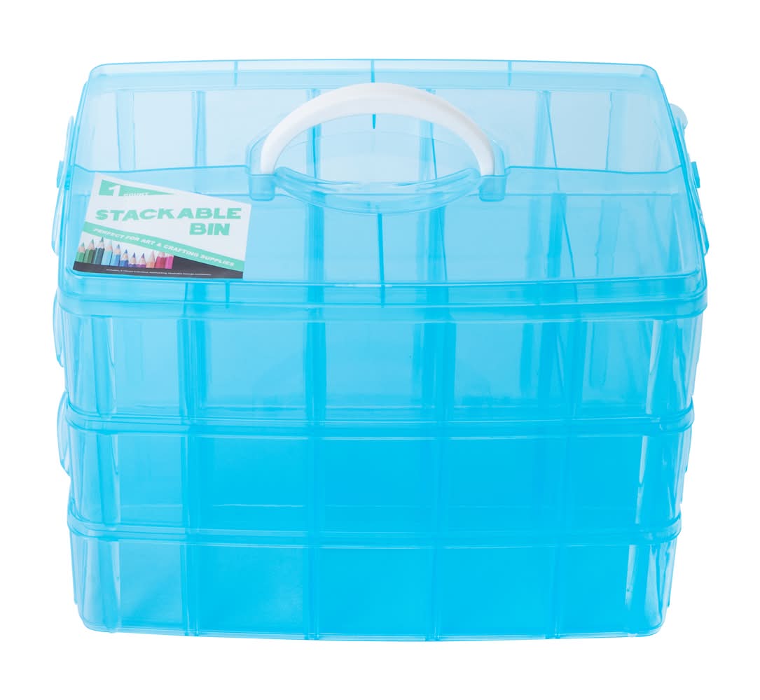 Stackable Bin 1-Count Blue