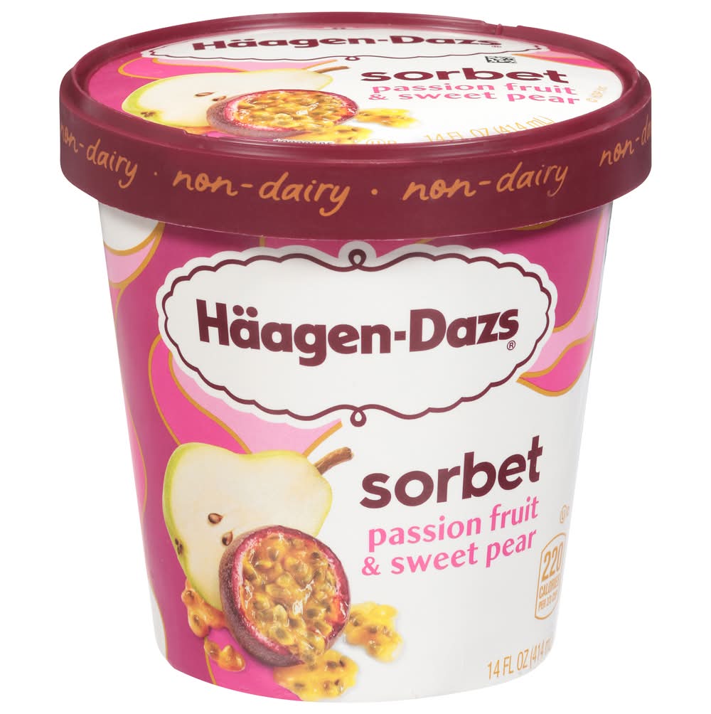 Häagen-Dazs Sorbet Tub, Passion Fruit & Sweet Pear (14 fl oz)