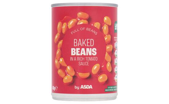 Asda Baked Beans in Our Tasty Tomato Sauce 410g