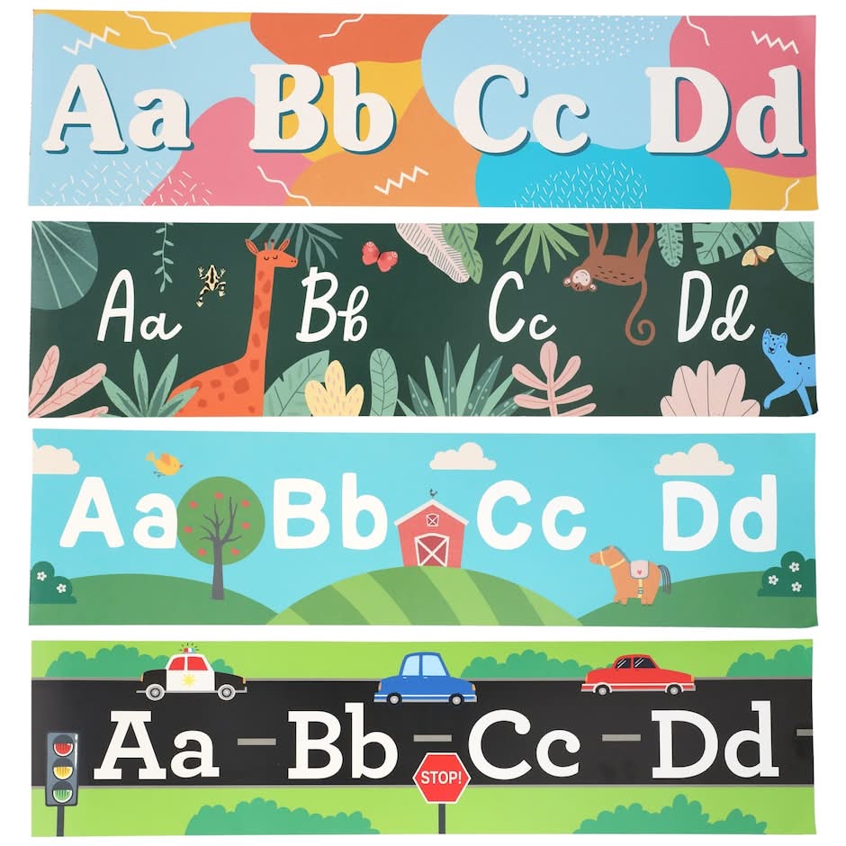 Teaching Tree Educational Classroom Alphabet Wall Borders, 5.75x22 in