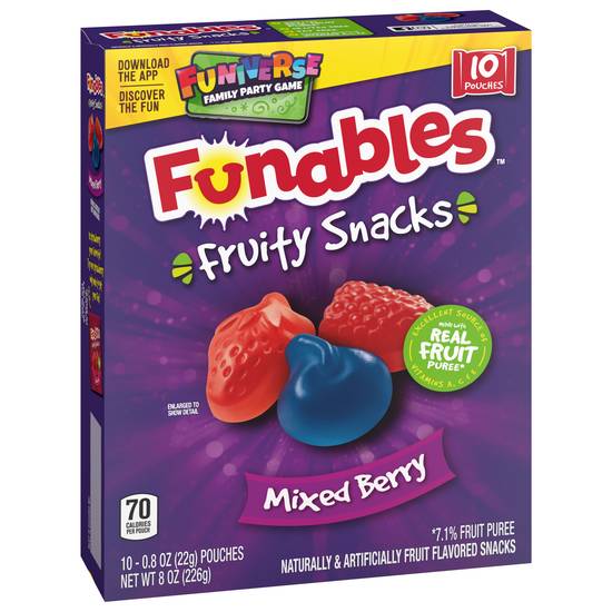 Funables Funiverse Fruit Snacks Pouches ( mixed berry) (10 ct)