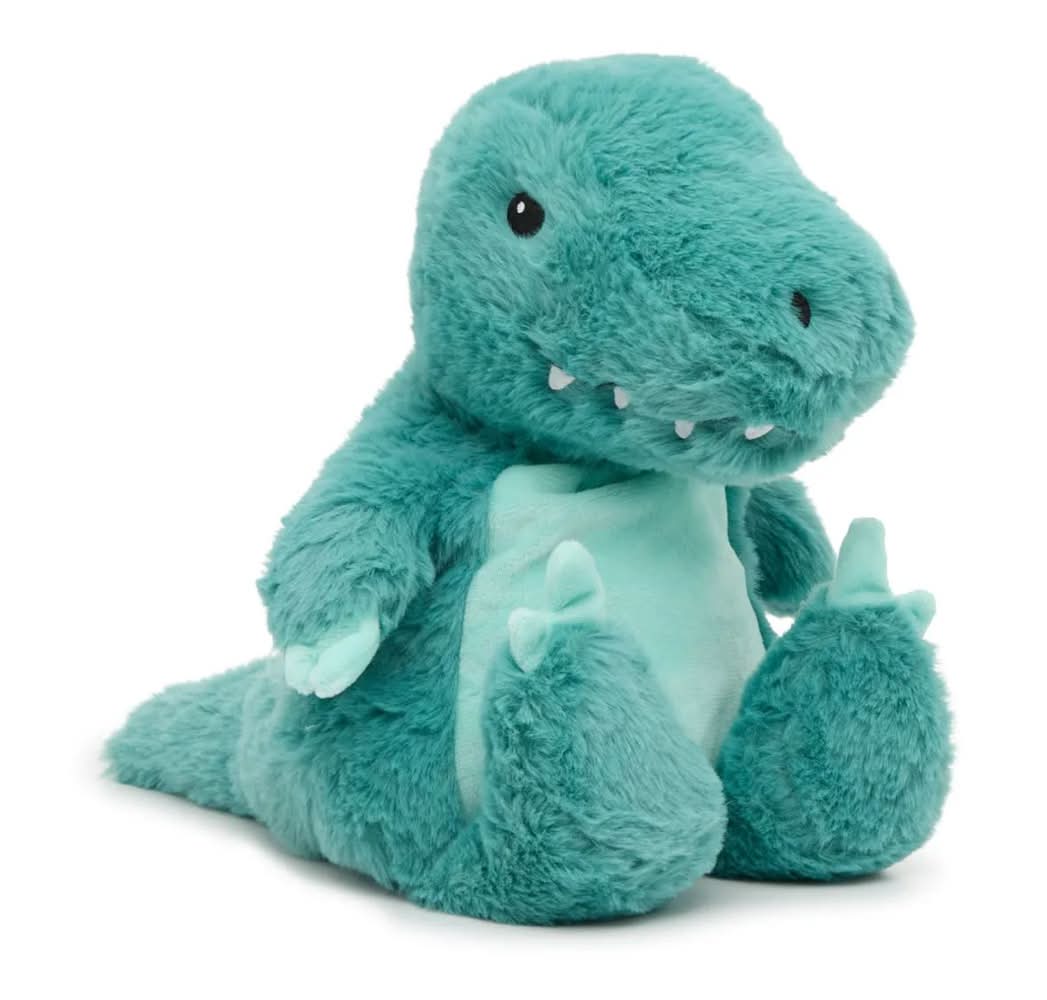 Warmies Velociraptor Warming Stuffed Animal (Turquoise One Size)