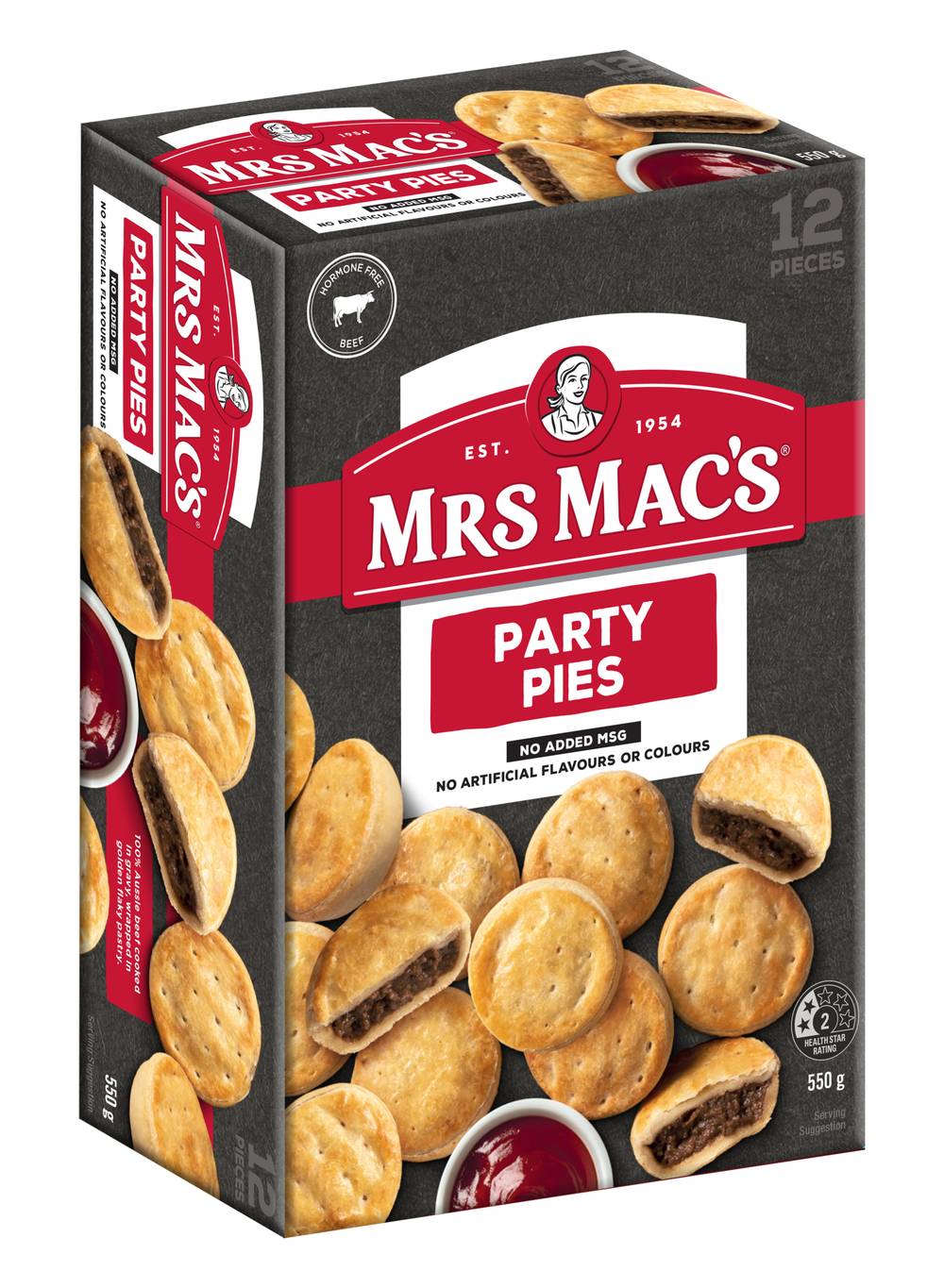 Mrs Mac's Party Pies (550g, 12 pack)