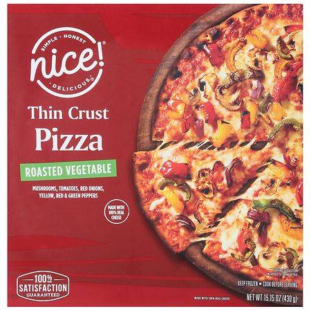Nice! Thin Crust Pizza Roasted Veggie - 15.15 oz