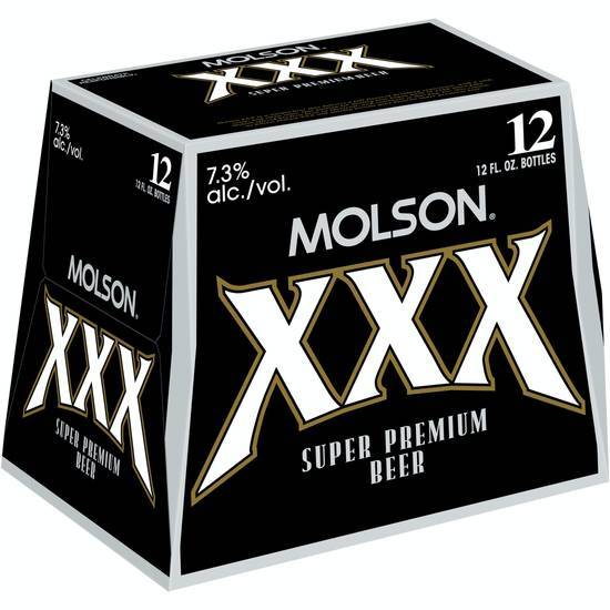 Molson Xxx Super Premium Beer (12 pack, 12 fl oz)