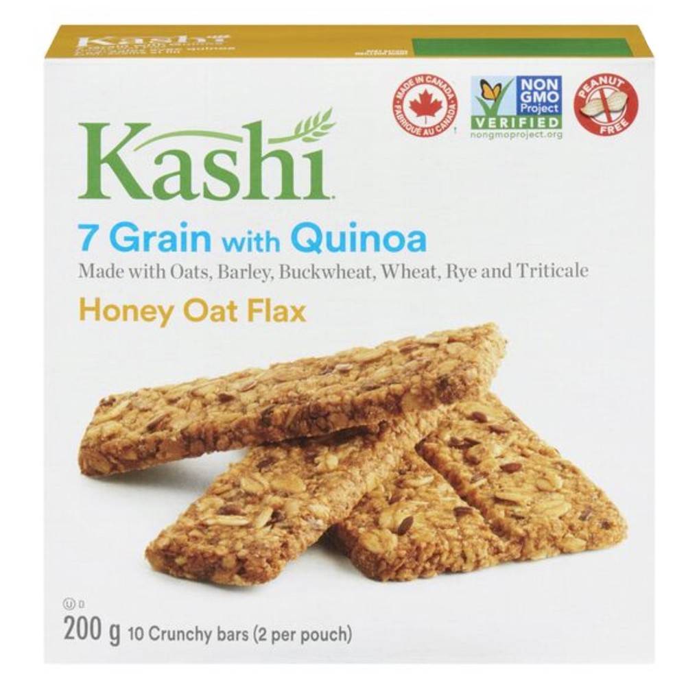 Kashi 7 Grain With Quinoa Crunchy Bars, Honey Oat Flax 10 Bars (200 g)