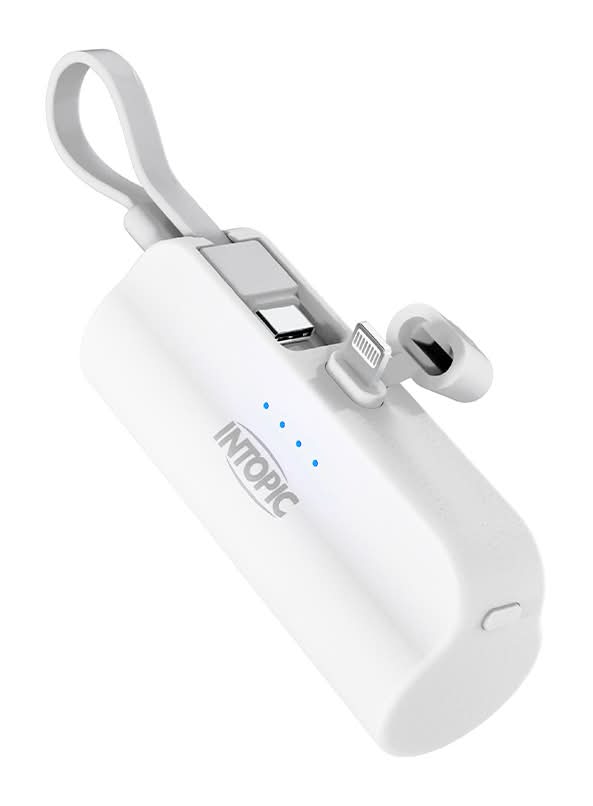 #250950 INTOPIC 迷你口袋式行動電源4300mAh-白 PW-507L