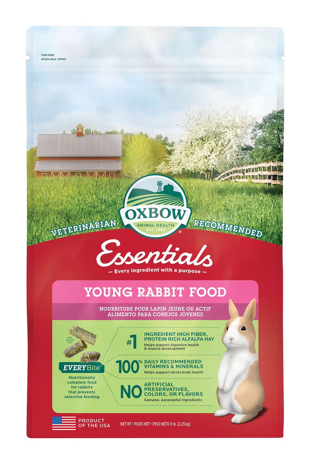 Oxbow Essentials Young Rabbit Food (Size: 5 Lb)