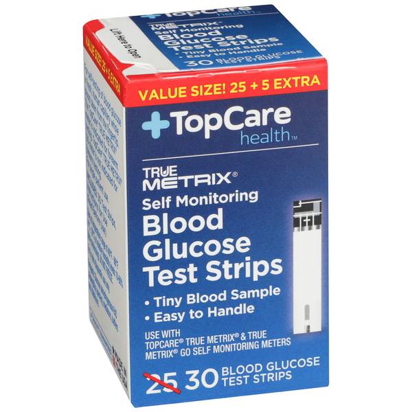 TopCare True Metrix, Self Monitoring Blood Glucose Test Strips Bonus