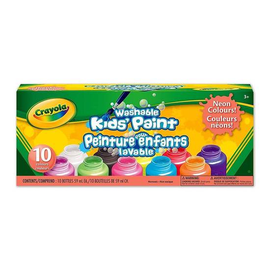 Crayola Washable Kids' Paint (10 x 59 ml)