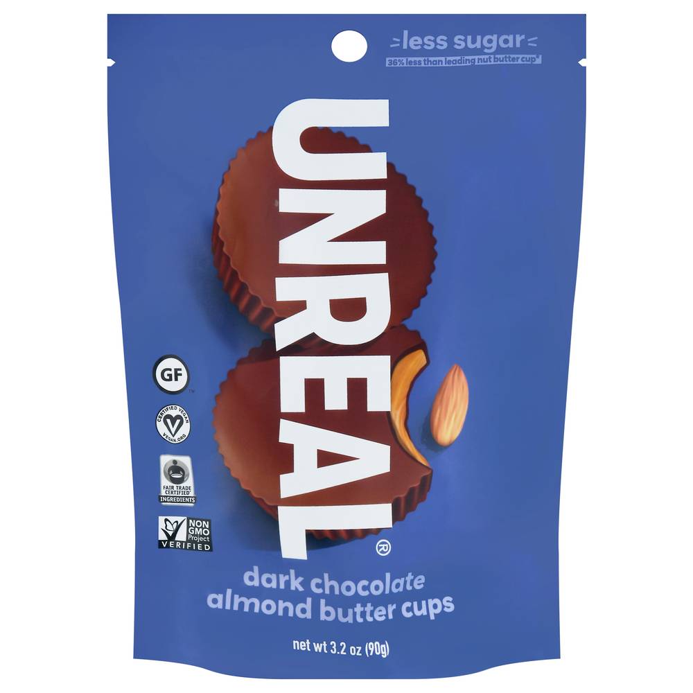 Unreal Dark Chocolate Cups, Almond Butter (3.2 oz)