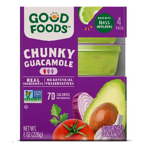 Good Foods Chunky Traditional Guacamole 4 Pack