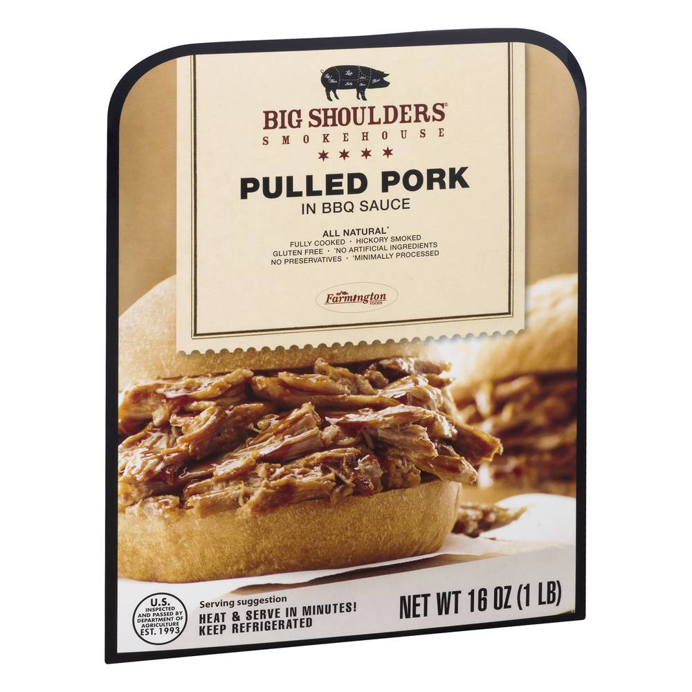 Big Shoulders Smokehouse Pulled Pork in Bbq Sauce Gluten Free (1 lbs)