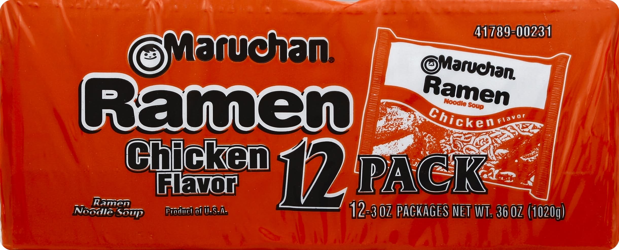 Maruchan Flavored Ramen Noodle Soup, Chicken (12 x 3 oz)