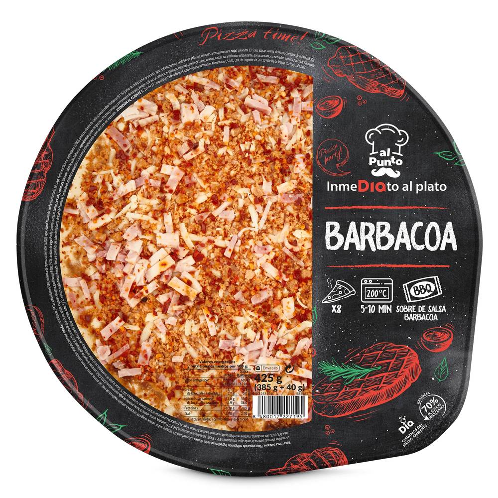 Pizza Barbacoa Al Punto Dia Bandeja 425 G