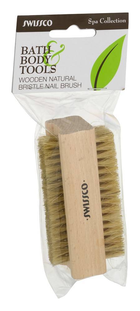 Swissco Wooden Natural Bristle Nail Brush (1 ct)