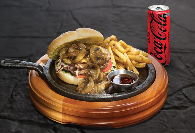 Combo Hamburguesa con Champiñones + Coca