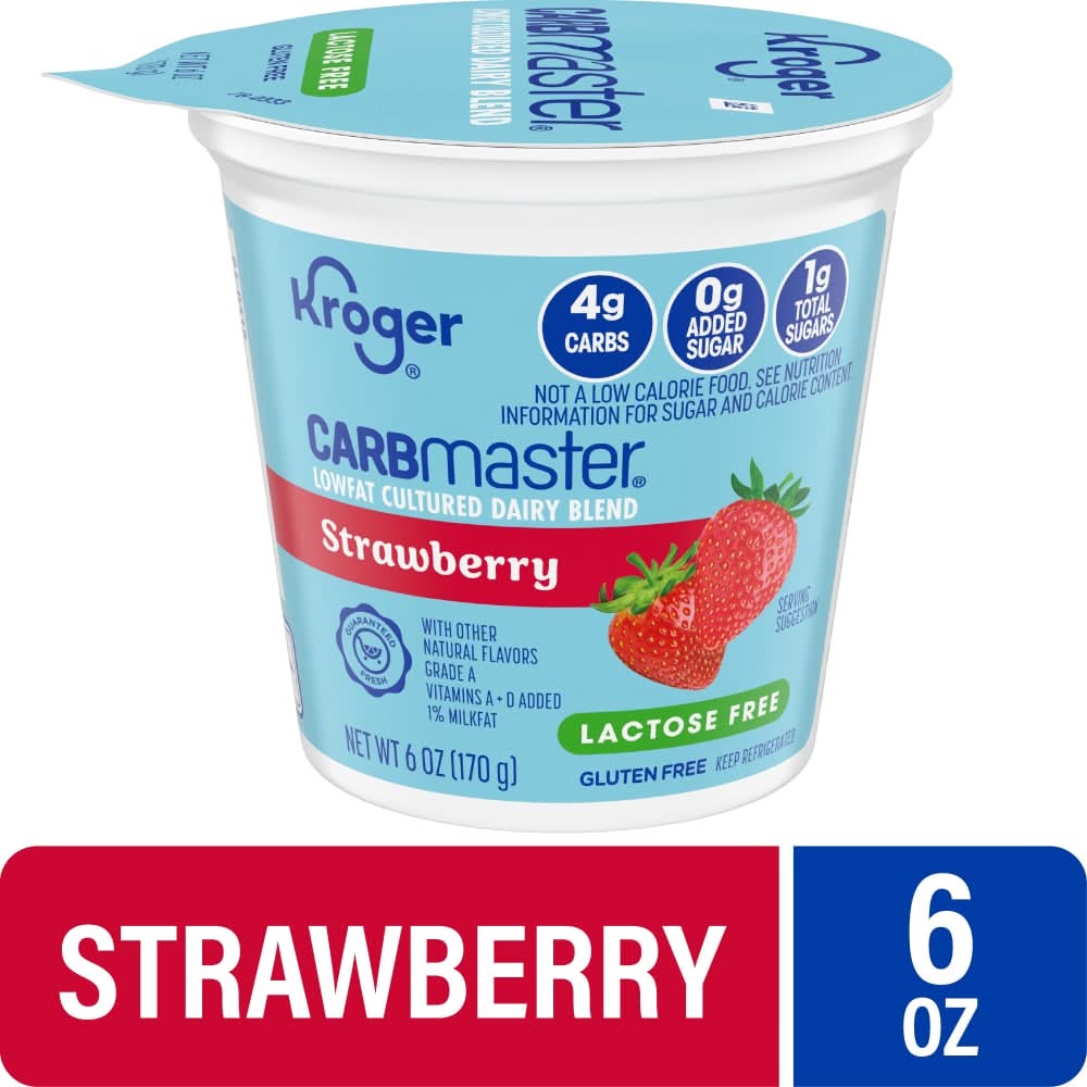 Kroger Carbmaster Lactose Free Lowfat Yogurt, Strawberry (6 oz)