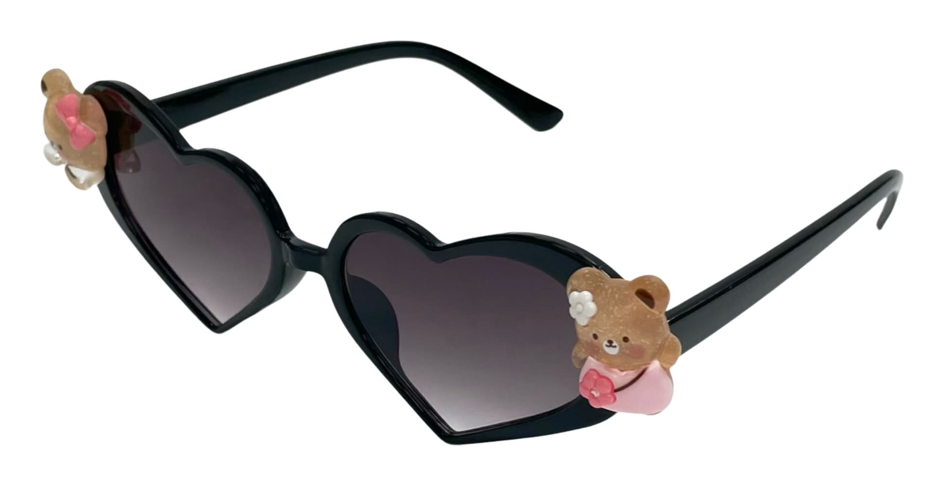 Women's Teddy Heart Sunglasses Black