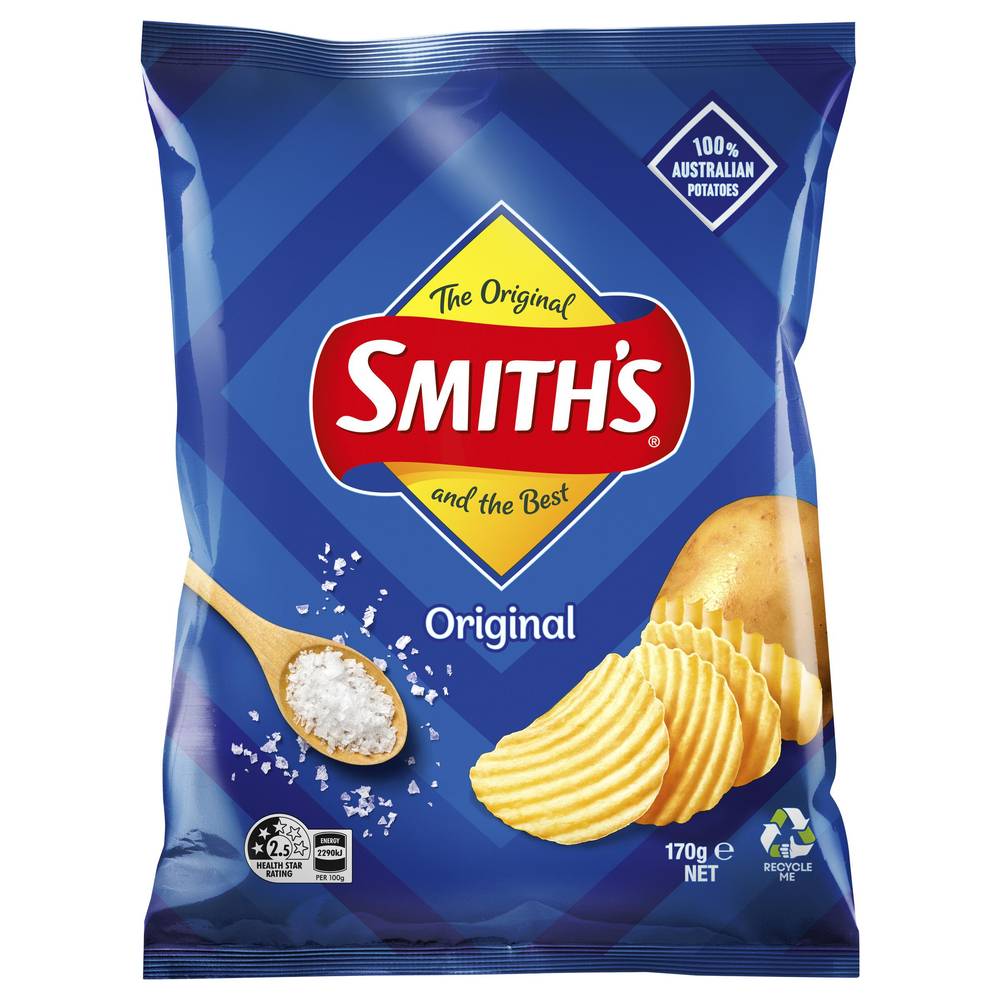 Smith's Original Crinkle Cut Potato Chips (170g)