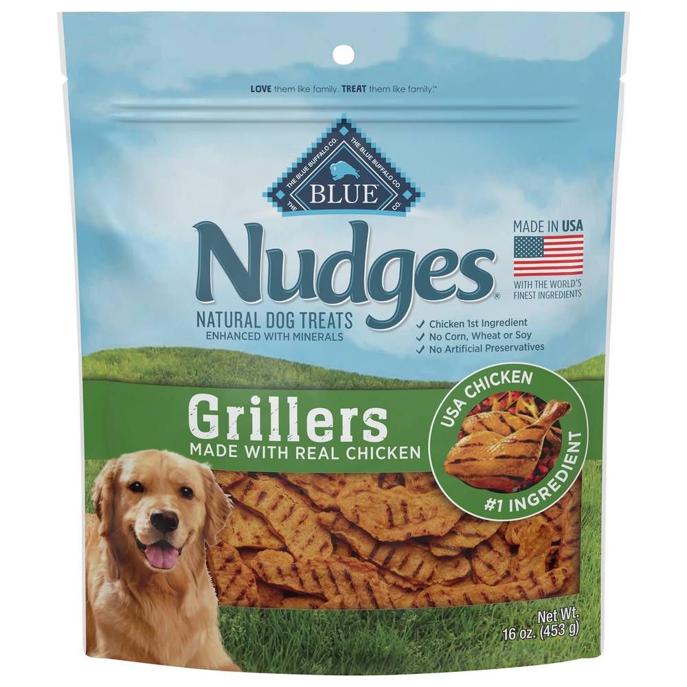 Blue Buffalo Chicken Nudges Grillers Natural Dog Treats (1 lbs)